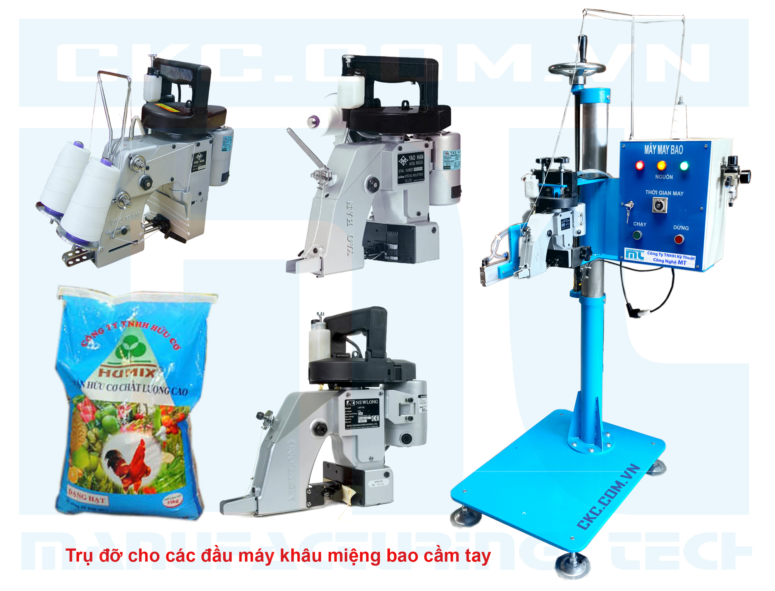 Trụ đỡ điều khiển tự động cho máy khâu miệng bao cầm tay