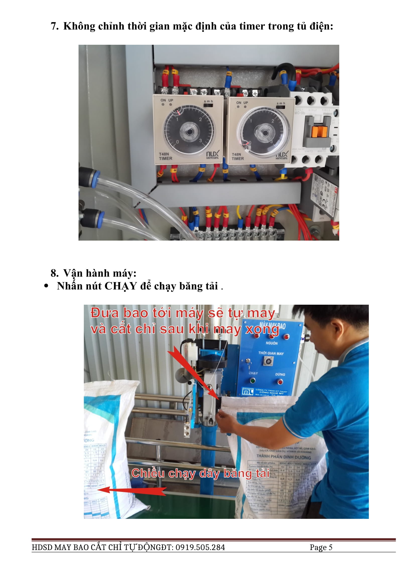 Hướng dẫn lắp máy may cầm tay lên trụ đỡ tủ điện điều khiển may tự động cắt chỉ