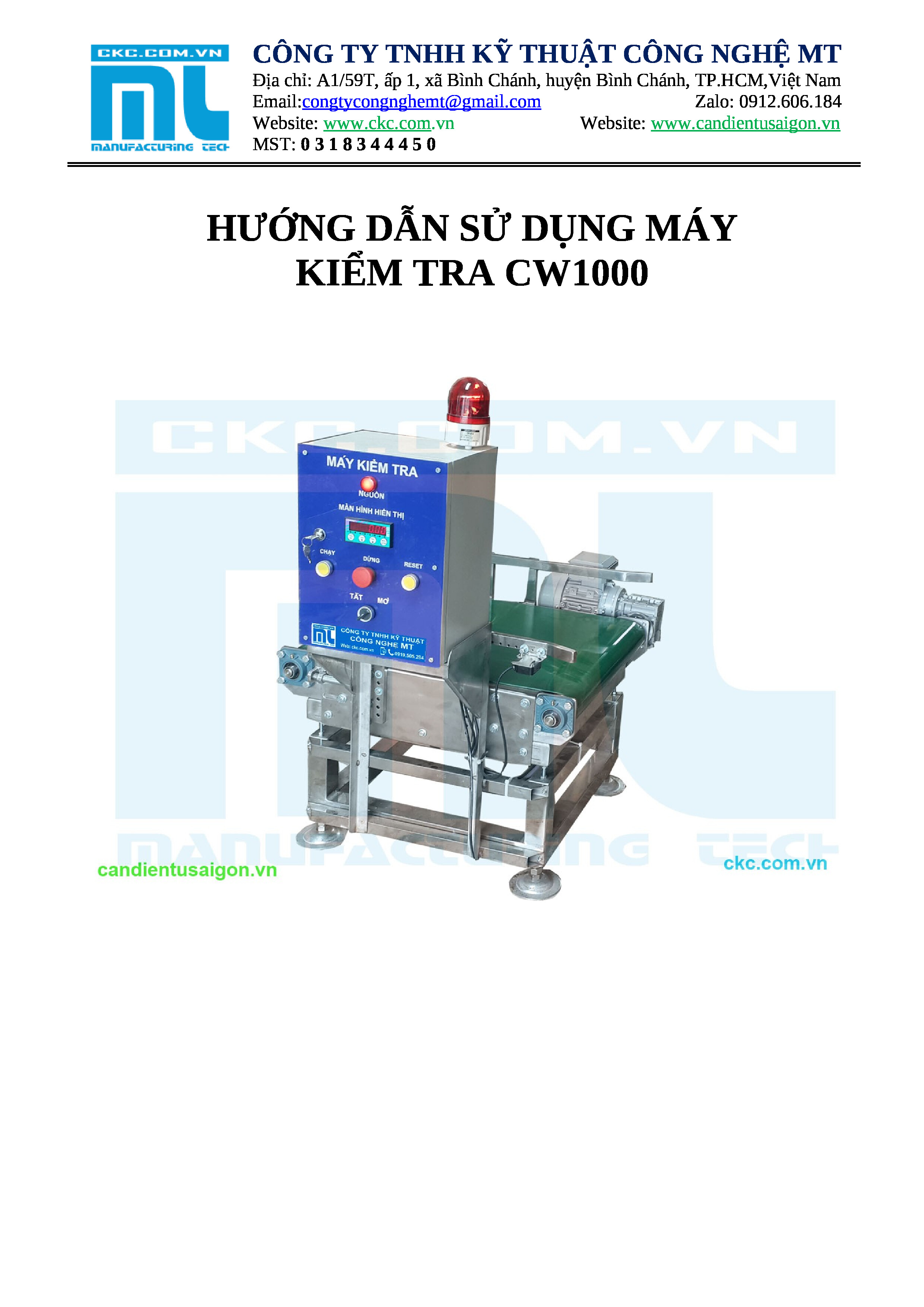 Hướng dẫn sử dụng máy kiểm tra 