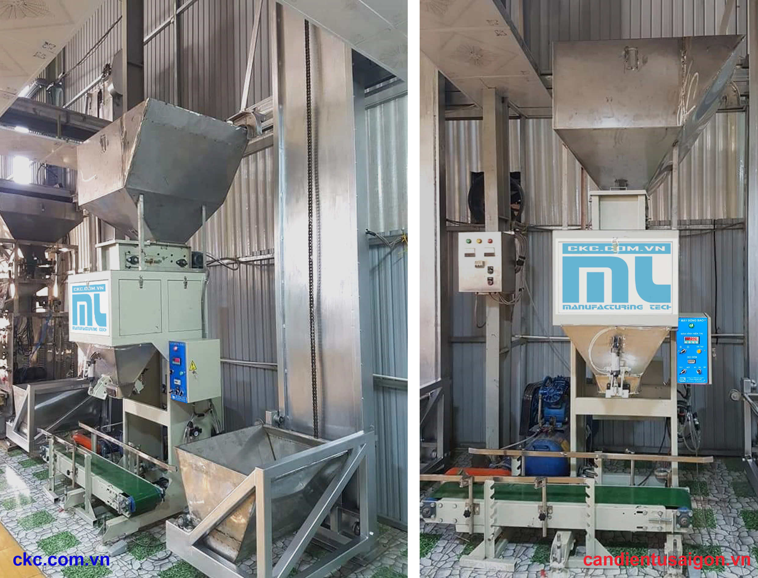 Máy đóng gói hạt băng tải định lượng