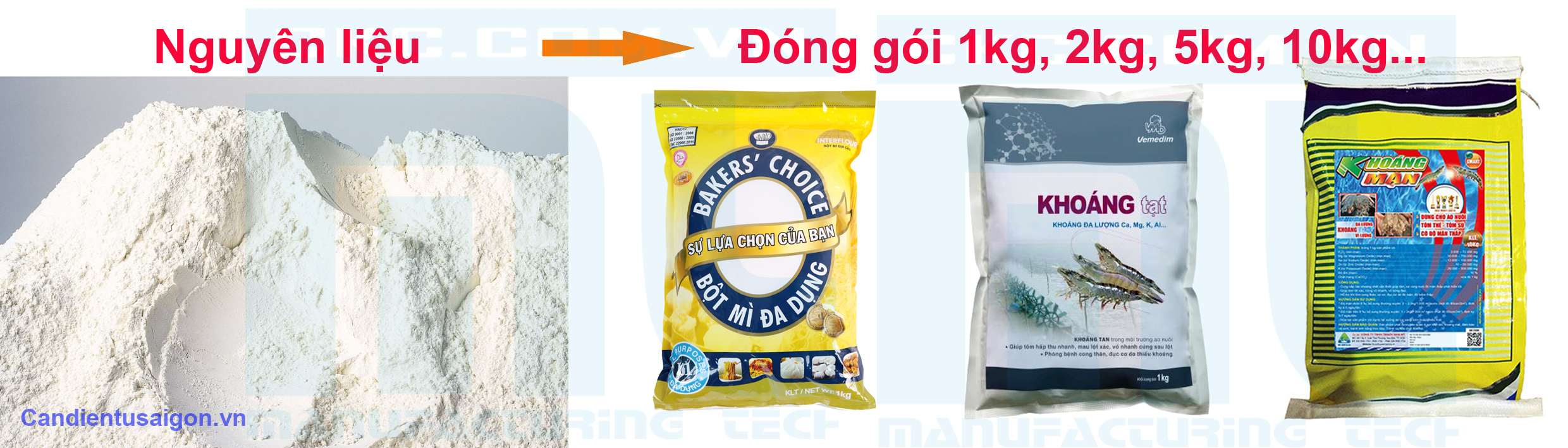 Nguyên liệu và quy cách tịnh bao