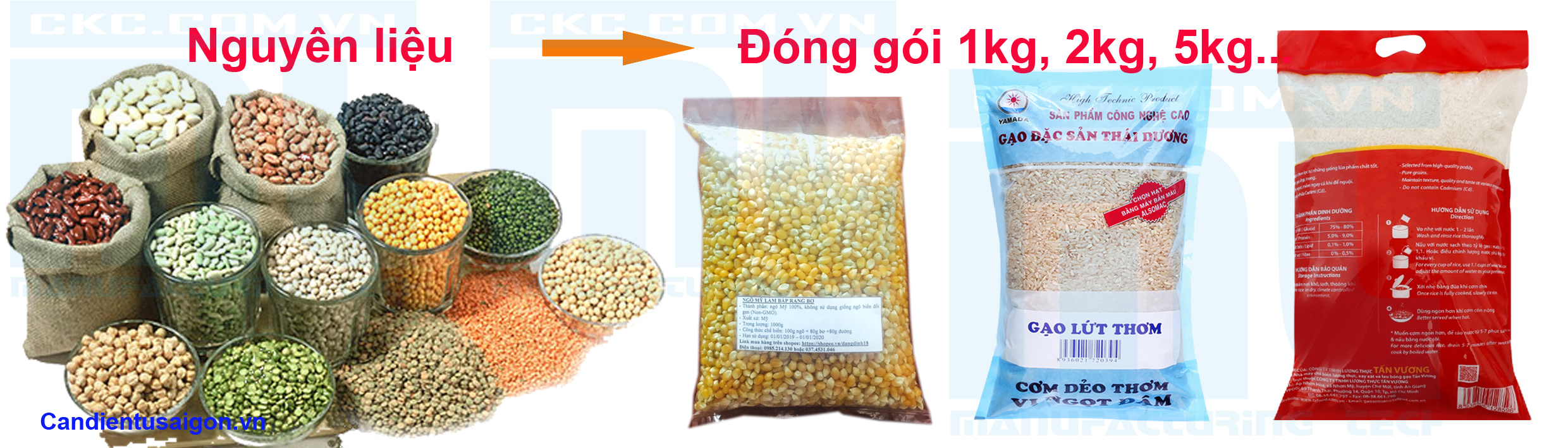 Nguyên liệu và quy cách đóng túi